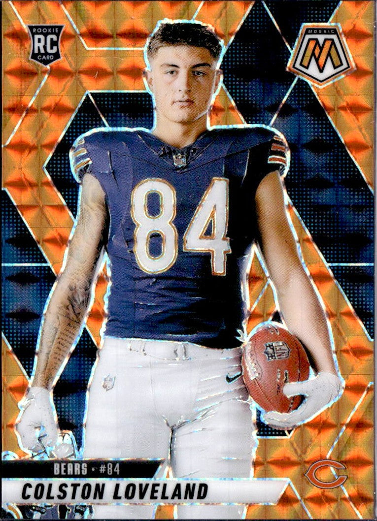 Colston Loveland RC 2025 Panini Mosaic Orange Variation Rookie SP 99/199