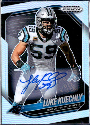 Luke Kuechly 2025 Panini Prizm Black Silver Auto #18