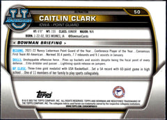 Caitlin Clark RC 2022 1st Bowman U Chrome Refractor Rookie #50-2