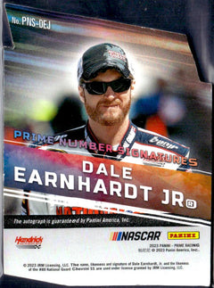 Dale Earnhardt Jr 2023 Panini Prime NASCAR Prime Number Auto SP 11/75-2