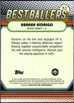 Hannah Hidalgo RC 2024 Bowman U Best White Geometric Best Ballers Rookie SP 2/5-2
