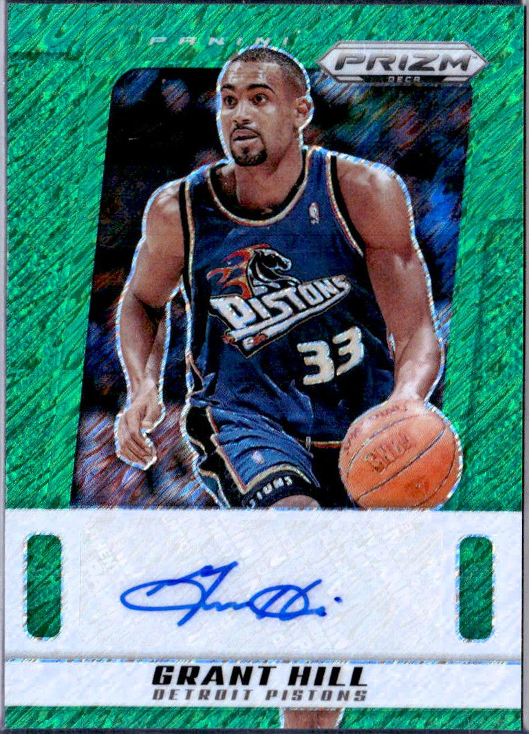 Grant Hill 2024-25 Panini Prizm Deca Green Shimmer FOTL Auto SP 22/25