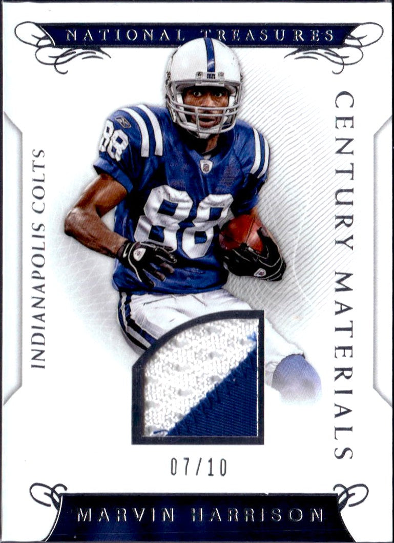 Marvin Harrison 2016 National Treasures Century Material Game Used Patch SP 7/10