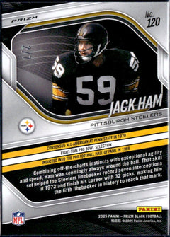 Jack Ham 2025 Panini Prizm Black Green Shimmer FOTL SP 2/7-2