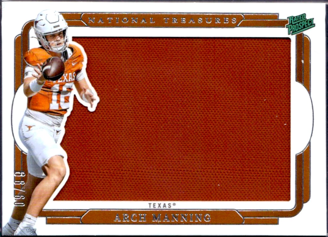Arch Manning RC 2025 National Treasures Collegiate Jumbo Rookie Patch SP 9/99