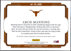 Arch Manning RC 2025 National Treasures Collegiate Jumbo Rookie Patch SP 9/99-2
