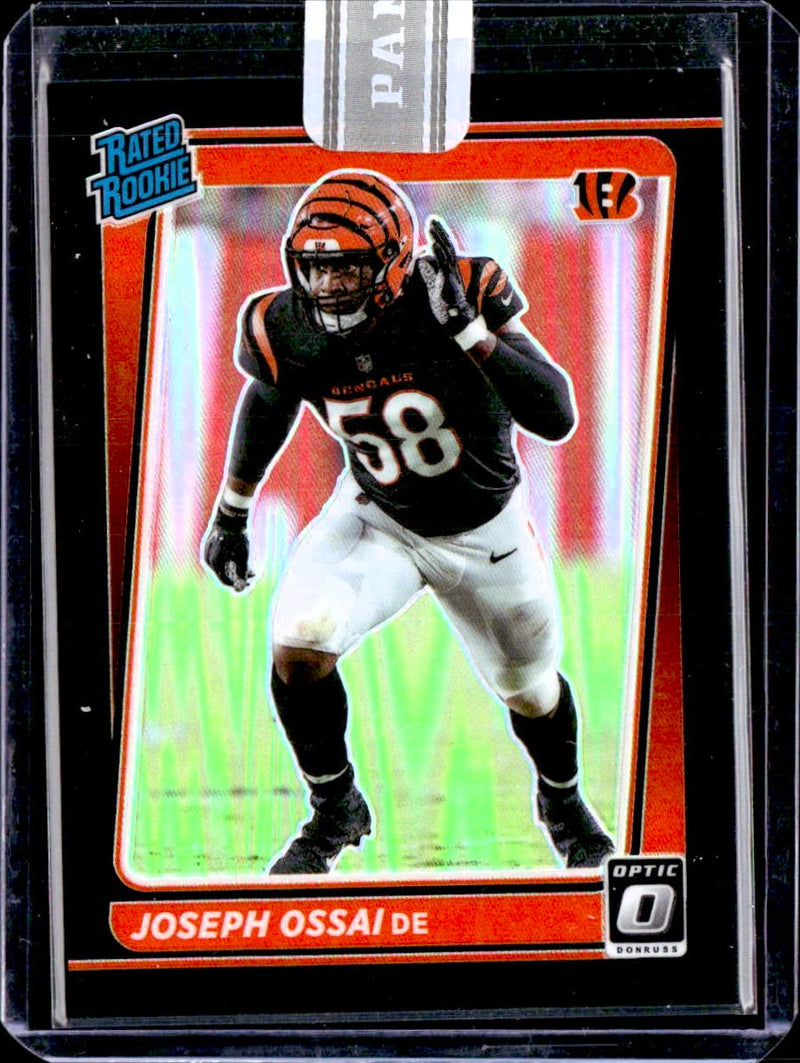 Joseph Ossai RC 2021 Donruss Optic Black Prizm Rated Rookie SP 1/1-1