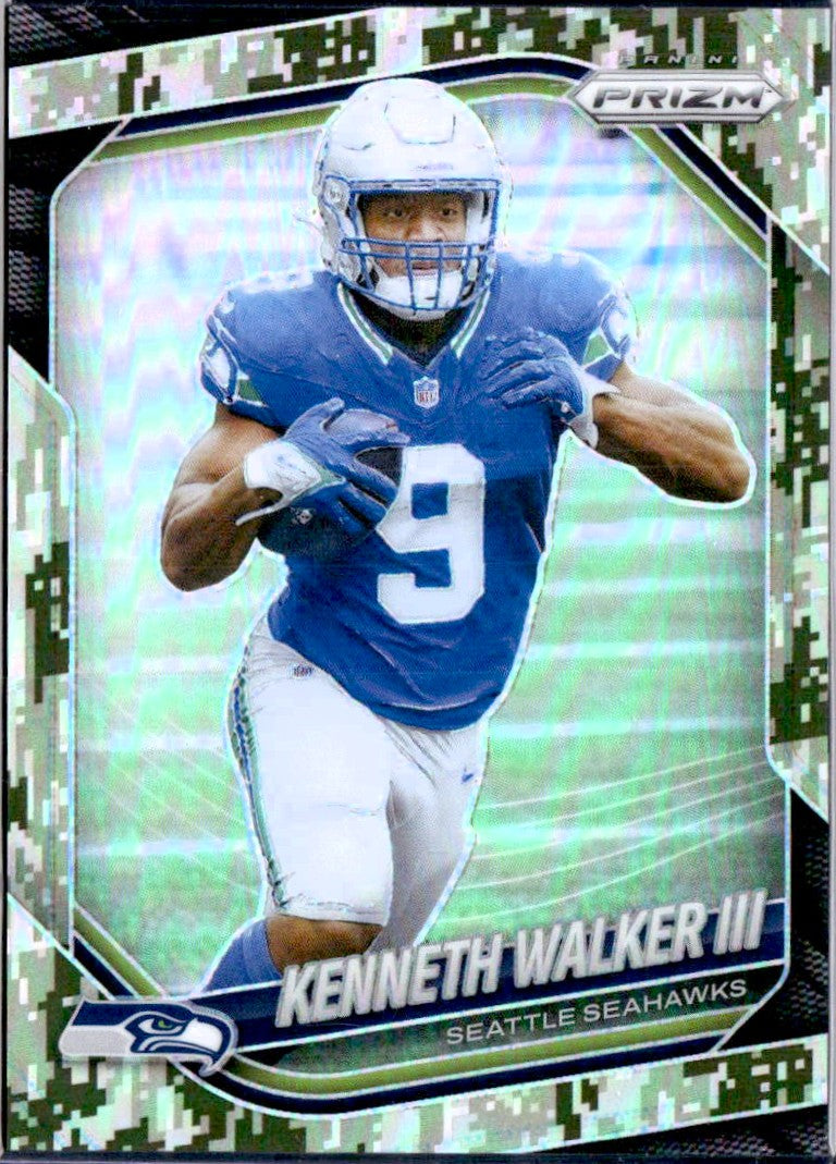 Kenneth Walker III 2025 Panini Prizm Forest Camo SP 1/15-1