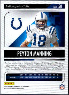Peyton Manning 2025 Panini Silhouette Platinum SP 2/3-2