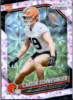 Carson Schwesinger RC 2025 Panini Prizm Cherry Blossom Choice Rookie SP 15/15-1