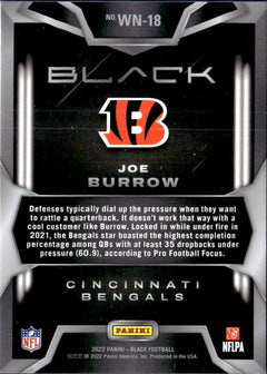 Joe Burrow 2022 Panini Black White Night SSP-2