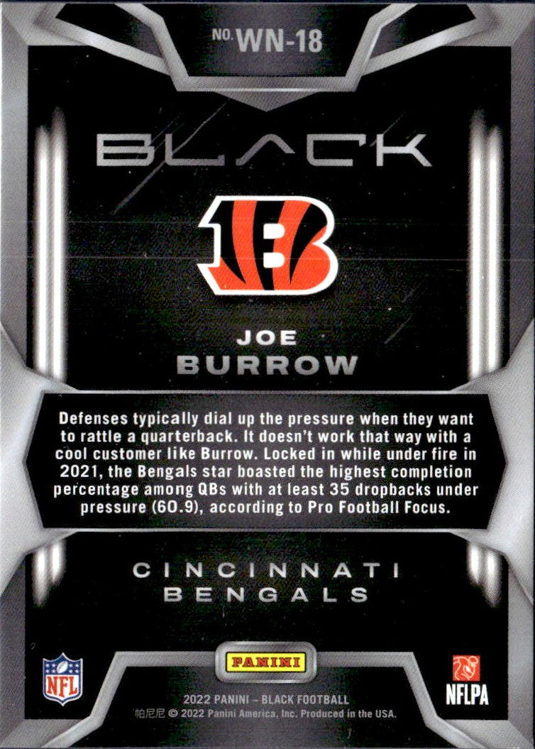 Joe Burrow 2022 Panini Black White Night SSP