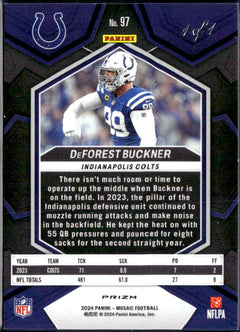 Deforest Buckner 2024 Panini Mosaic Nebula Prizm SP 1/1-2