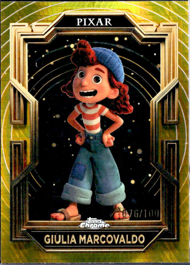 Giulia Marcovaldo 2025 Topps Pixar Gold Prism Refractor SP 76/100