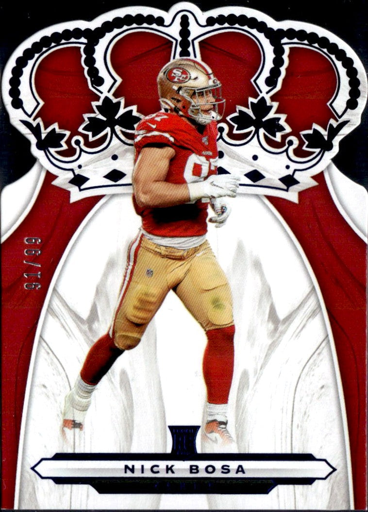 Nick Bosa 2019 Panini Chronicles Crown Royale Blue Rookie SP 91/99-1