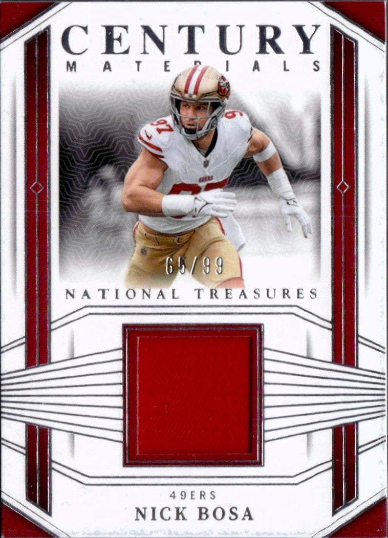 Nick Bosa 2023 National Treasures Century Materials Patch SP 65/99-1