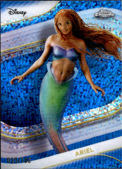 Little Mermaid 2025 Topps Chrome Disney Blue Mini Diamond Refractor SP 35/150-1