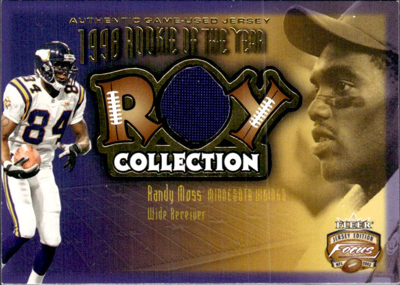 Randy Moss 2002 Fleer Roy Collection Game Used Jersey Patch-1