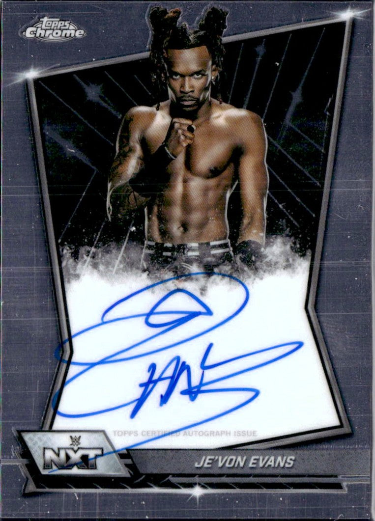 Je'von Evans 2026 Topps Chrome WWE NXT Signature Auto-1