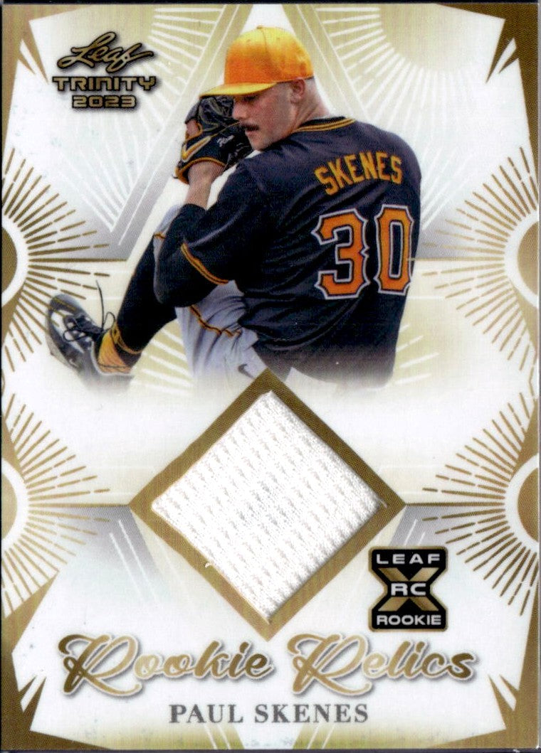 Paul Skenes RC 2023 Leaf Trinity Rookie Relics Patch-1