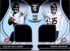 Caleb Williams Rome Odunze RC 2024 Panini Totally Certified Dual Rookie Patch-1