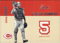 Johnny Bench 2003 Fleer Classics Numbers Game Used Patch-1