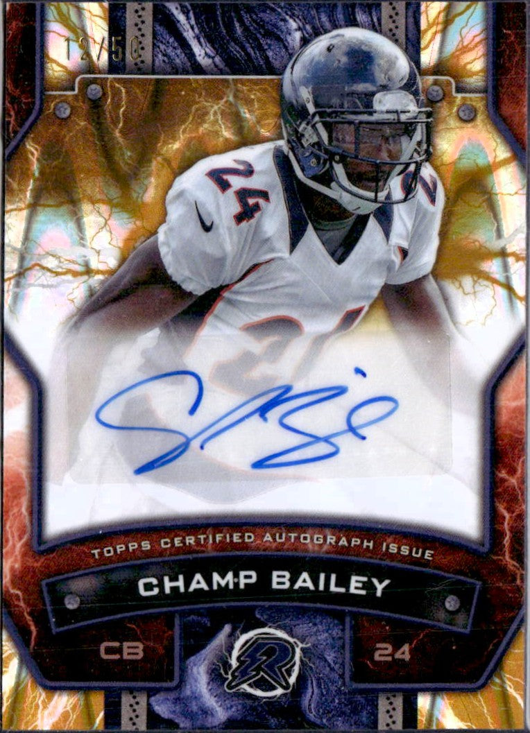 Champ Bailey 2024 Topps Resurgence Gold Surge Auto SP 12/50