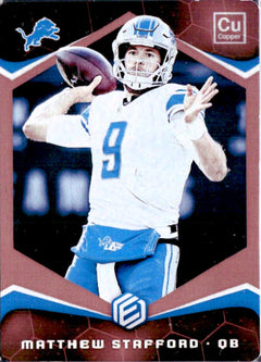 Matthew Stafford 2018 Panini Elements Copper Metal Card SP 10/25-1