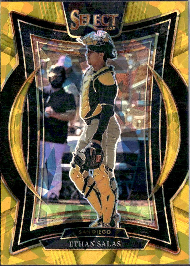Ethan Salas 2025 Panini Select Concourse Gold Ice Prizm SP 5/10-1