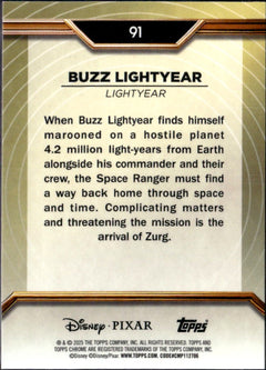 Buzz Lightyear 2025 Topps Pixar Gold Turning Red Refractor SP 83/99-2