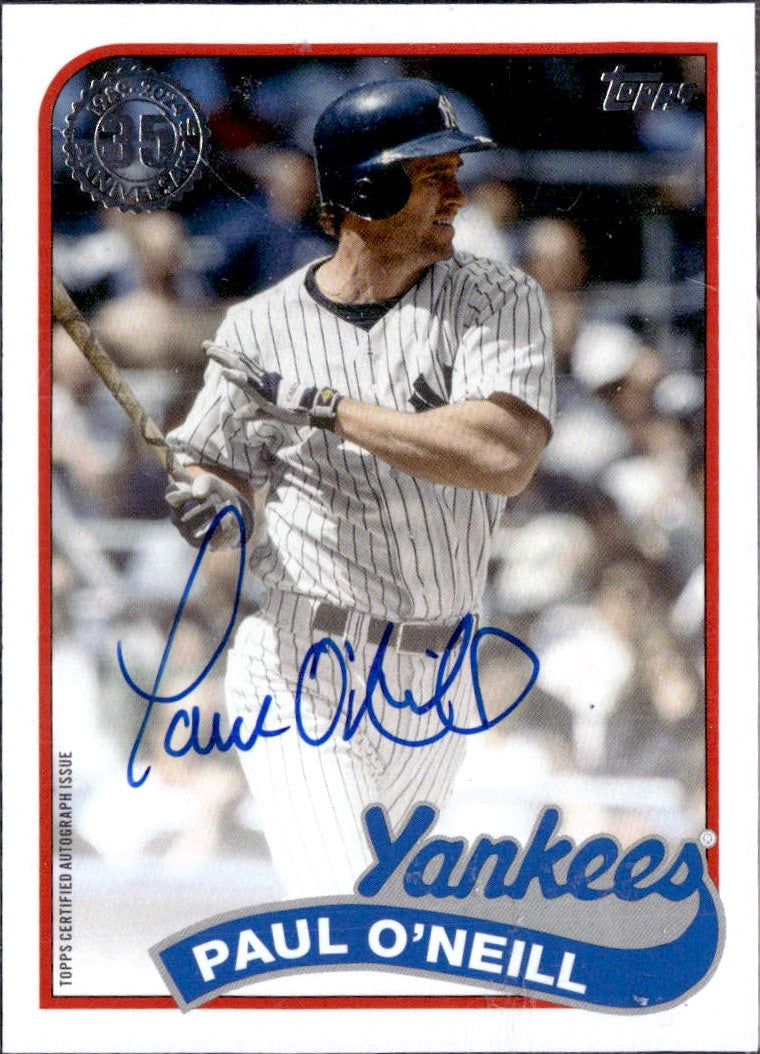 Paul O'Neill 2024 Topps 1989 Throwback On Card Auto-1