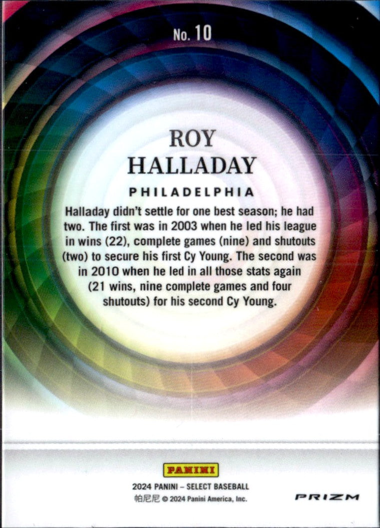 Roy Halladay 2024 Panini Select Color Wheel Case Hit SSP #10-2