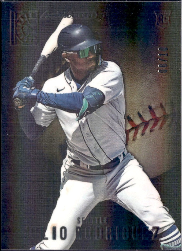 Julio Rodriguez RC 2022 Panini Capstones Black Artist's Proof Rookie SP 8/10-1