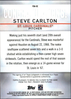 Steve Carlton 2019 Topps Finest Gold Refractor Finest Origins Auto SP 27/50-2