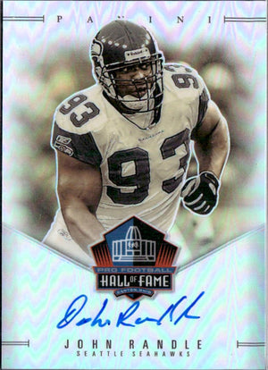 John Randle 2023 Panini Hall Of Fame On Card Auto SP 39/50