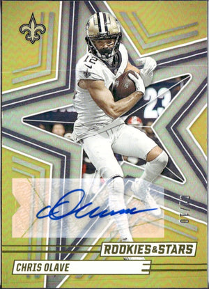 Chris Olave 2025 Panini Rookies & Stars Gold Auto SP 1/10