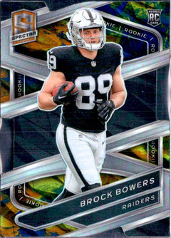 Brock Bowers RC 2024 Panini Spectra Universal Die Cut Prizm Rookie SP 9/10-1