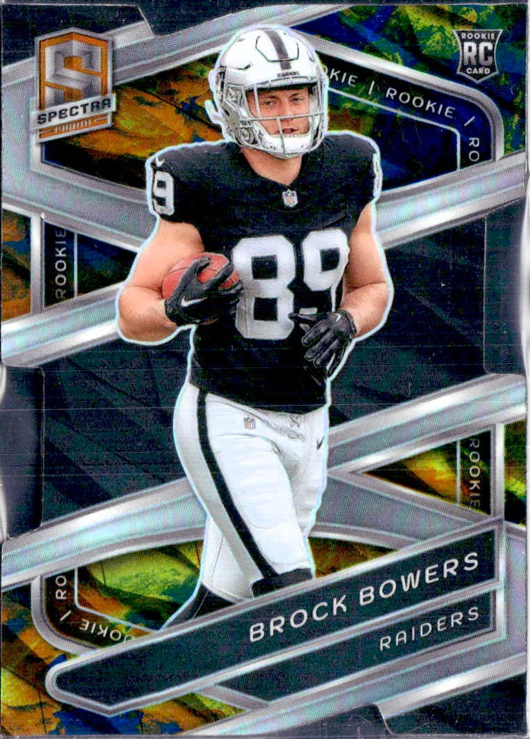 Brock Bowers RC 2024 Panini Spectra Universal Die Cut Prizm Rookie SP 9/10-1