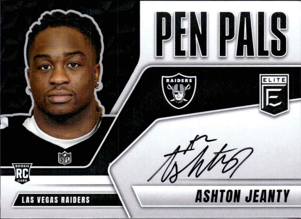 Ashton Jeanty RC 2025 Donruss Elite Pen Pals Rookie Auto