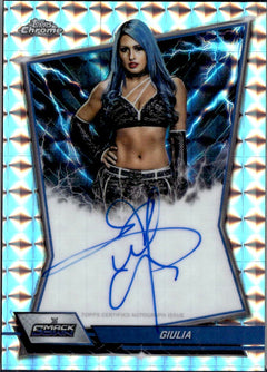 Giulia 2026 Topps Chrome WWE Geometric Blue Brand Auto-1