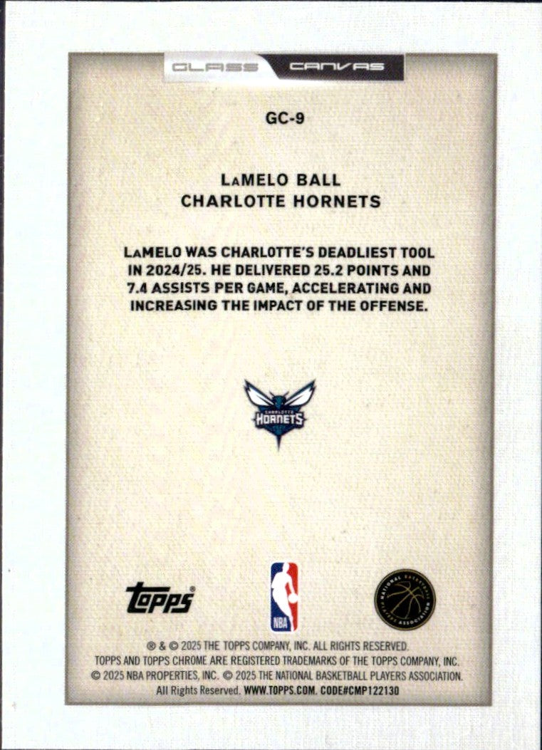 Lamelo Ball 2025-26 Topps Chrome Glass Canvas SSP-2