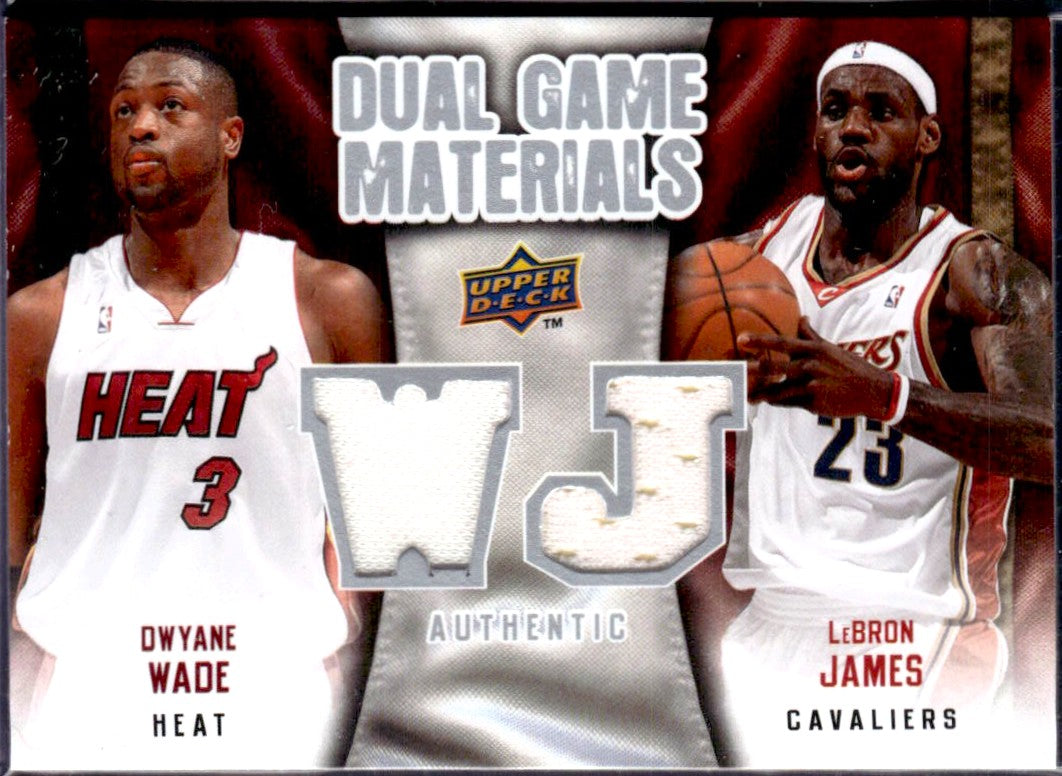Dwyane Wade Lebron James 2009-10 Upper Deck Dual Game Materials Game Used Patch
