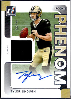 Tyler Shough RC 2025 Donruss Rookie Phenom Patch Auto SP 44/99-1