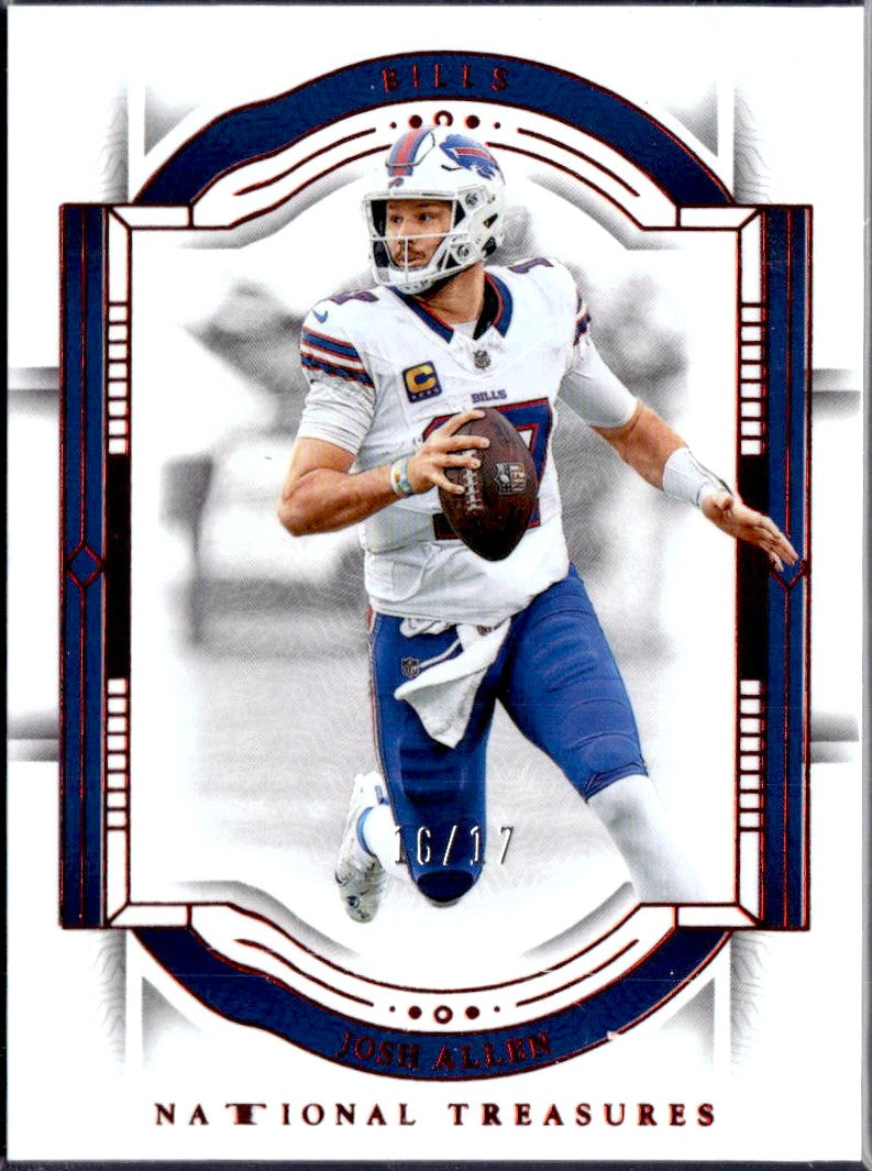 Josh Allen 2023 National Treasures Century Red SP 16/17-1