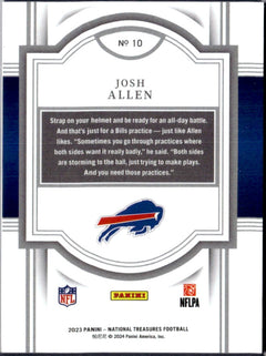 Josh Allen 2023 National Treasures Century Red SP 16/17-2