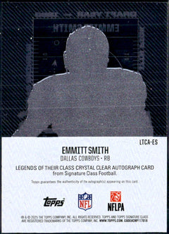 Emmitt Smith 2025 Topps Signature Class Clear Auto-2