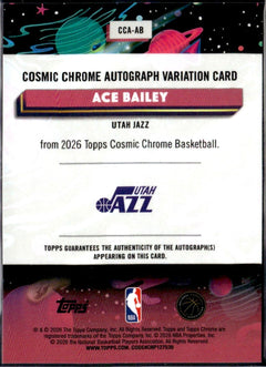 Ace Bailey RC 2025-26 Topps Cosmic Chrome Refractor Rookie Auto-2