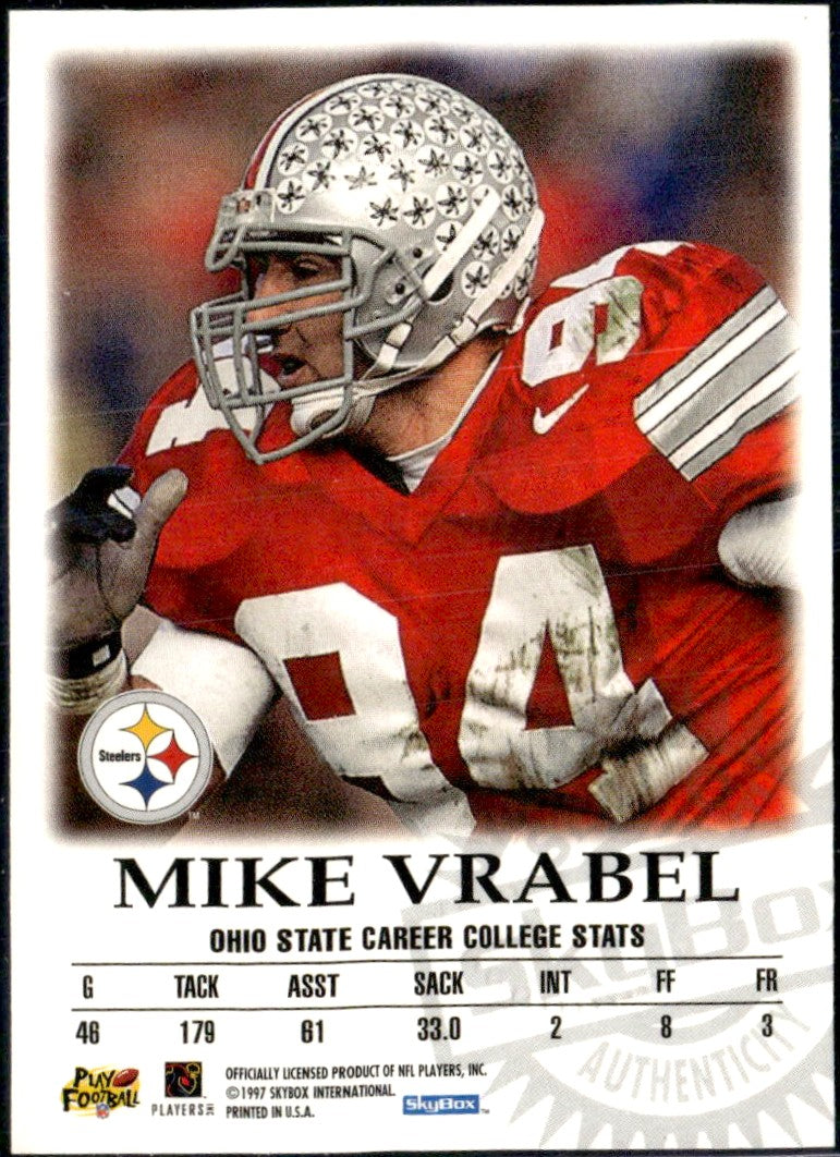 Mike Vrabel RC 1997 Skybox Autographics Rookie Auto-2