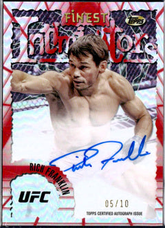 Rich Franklin 2024 Topps Finest UFC Red Intimidators Auto SP 5/10-1