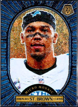 Amon-Ra St Brown 2025 Panini Mosaic Micro Mosaic SSP #18